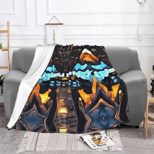 Couverture polaire en flanelle avion douce pour canapé et lit
