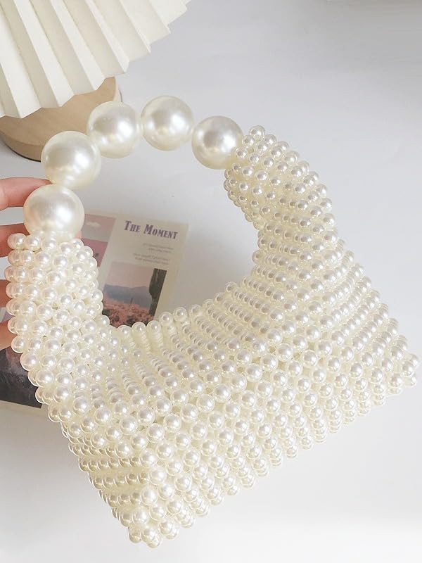Image of Luxury Pearl Embellished Handheld Bag