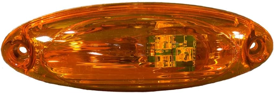 Profleet LED Cab Clearance Lamp, 3 Super Duty LEDs Amber Lens Early Model Roof Running Lamp, Marker Lights for Trucks, Pre-2014 Freightlner Cascdia Heavy Duty Trucks, Replaces HD63003YSD