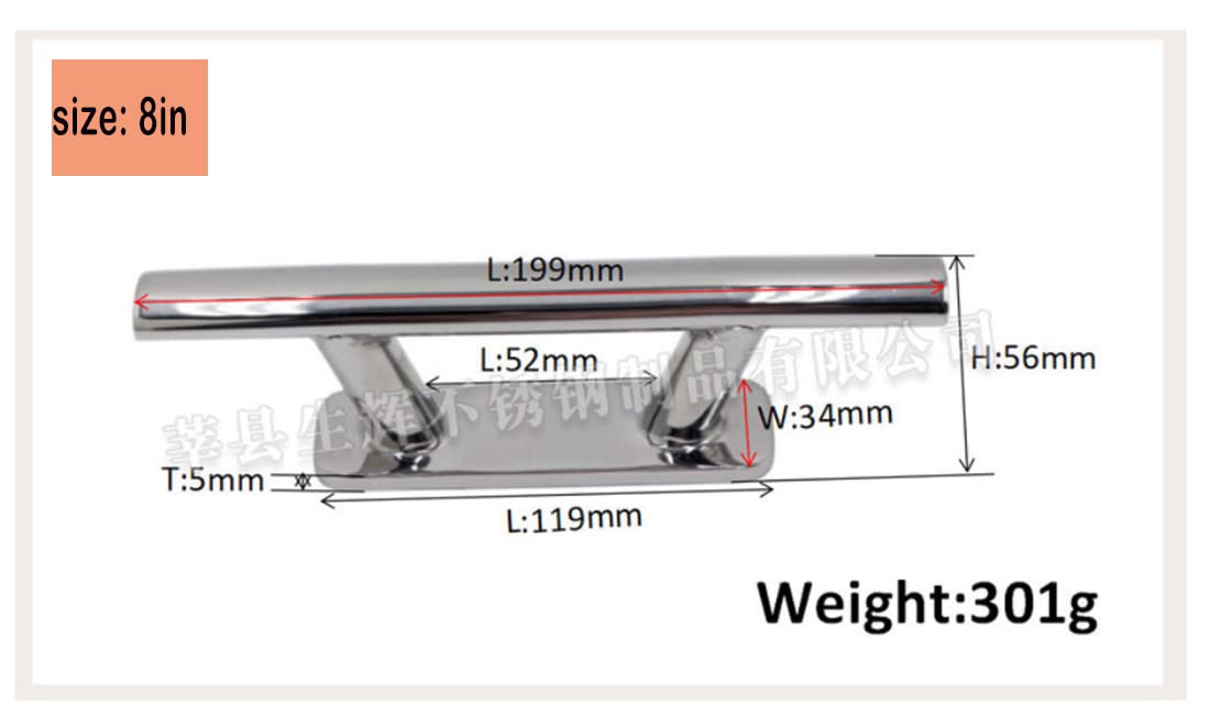 2 PZ 6 "8 '' 10 '' 12 '' In Acciaio Inox Heavy Duty Elegante Ovale Ormeggio Tacchetta Bollard per Marine Boat Trailer Corda di ormeggio Tacchetta
