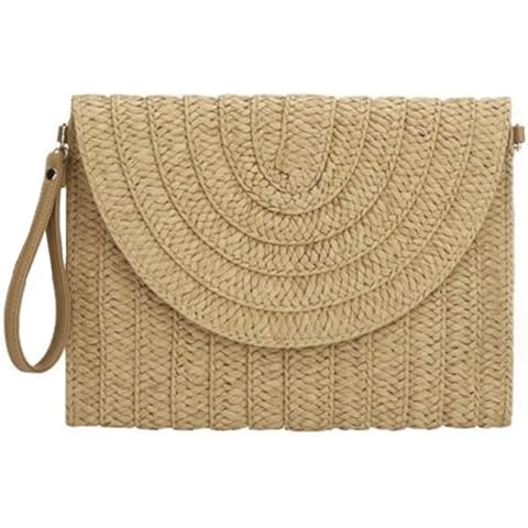 AWAVM Straw Clutch Handbag for Summer Cover
