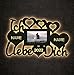 Deko Schlummerlicht Nachtlicht Ich liebe dich Herzen mit Bilderrahmen, Herzchen Herz personalisiert mit Wunsch Namen liebe led - in 7 MDF Holzfarben & 7 LED-Farben