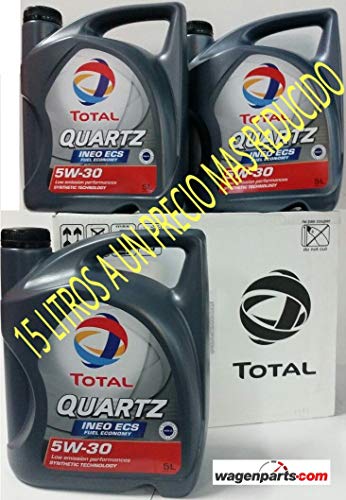 Total ** Gran Oferta * 3X Aceite de Motor Quartz INEO ECS 5W30 15 litros (3x5 LTS)