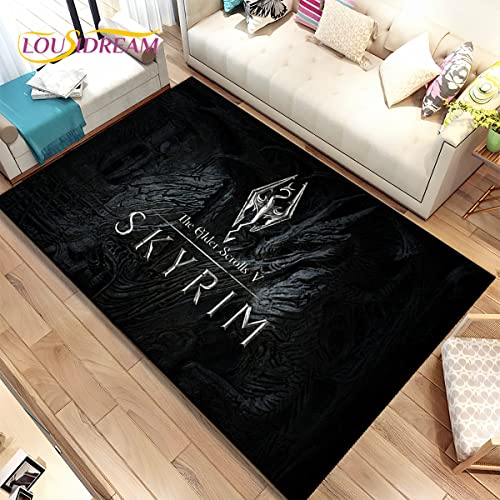 YZGAH TES The Elder Scrolls Pc-Spiel Gamer Bereich Teppich, Teppich Teppich Für Wohnzimmer...