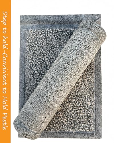 Image of SIL Batta-Pure Stone |11 Inch|Heavy Duty-8 kg|Authentic Indian Kitchen Tool for Grinding Spices and Grains (2 People)