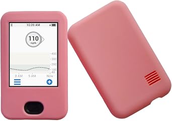 Solid Color Premium Silicone Soft Case for Dexcom G6 Receiver CGM Pink