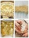 CINHOLL 100 Pcs Gold Leaf Sheets for Art Foil Paper Leaves Flakes Resin Crafts Gilding Crafting Nails Furniture Wall Decor 5.04