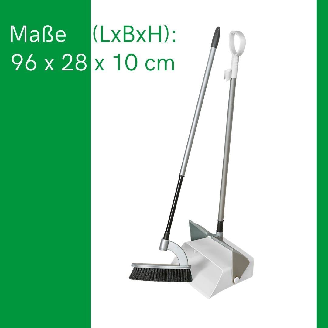 Novaliv 4X Standkehrgarnitur Combi - ergonomisches Design Kehrbesen mit Schaufel Kehrschaufel mit langem Stiel