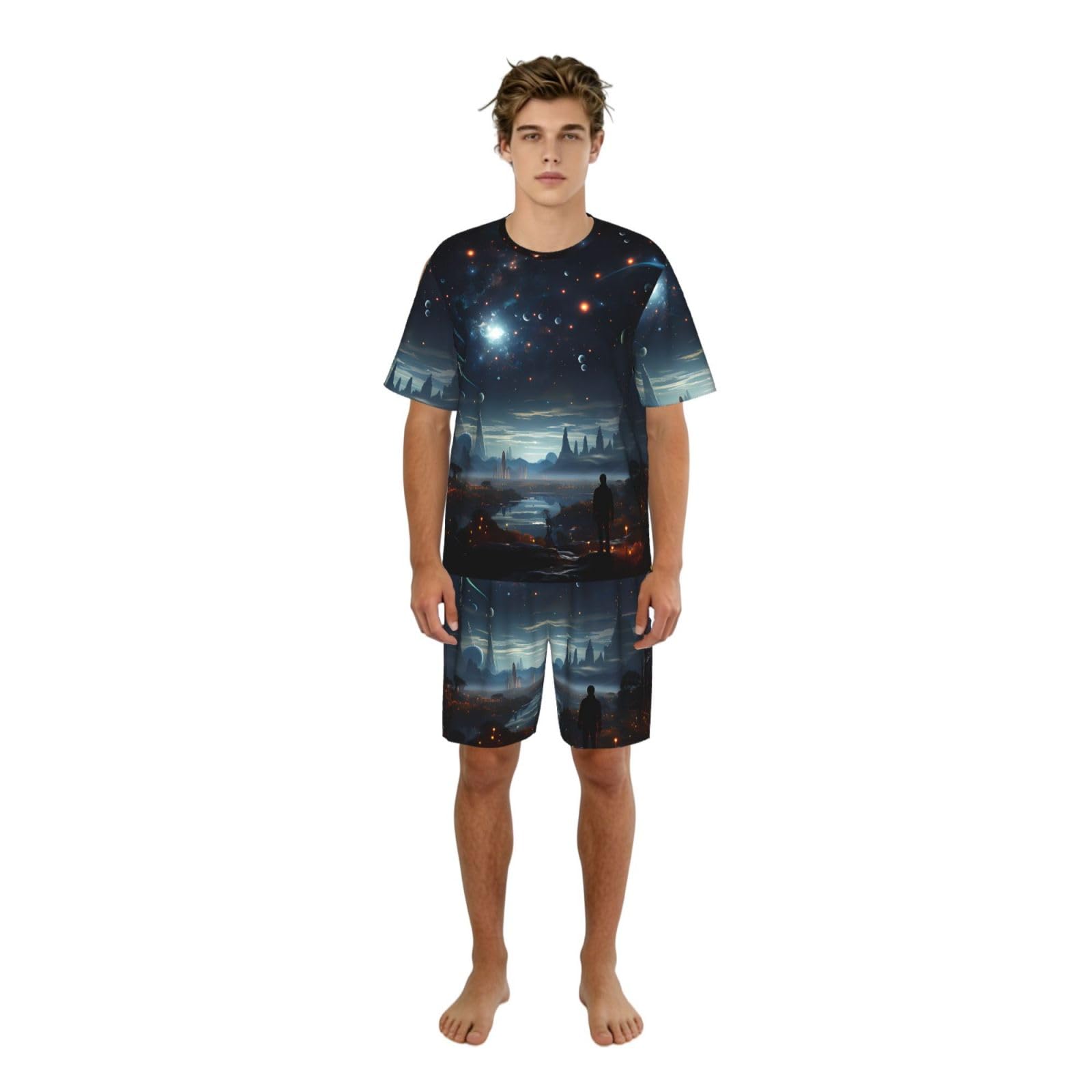 Ensemble pyjama astres et constellations idéal pour les soirées cocooning et détente - 8