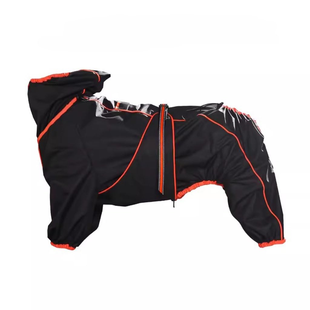 Cappotto impermeabile per cani regolabile a quattro zampe con cappuccio, impermeabile leggero, impermeabile per cani, adatto per cani di taglia media e grande (colore: A1, taglia