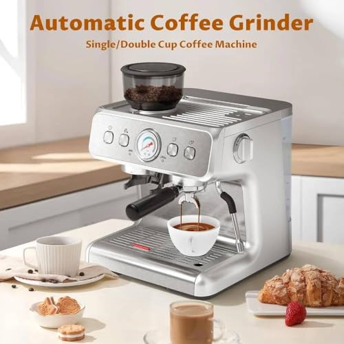 Image of Fastlink‚15 Bar Espresso Machine: Fast Heating Cappuccino & Latte Maker with Milk Frother - Enjoy Delicious Coffee at Home