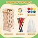 Montessori Game Wooden Board Games, 42 Colorful Sticks Dice Game Math Learning Toys for 3 4 5 6 Year Olds, Builds Fine Motor Skills & Counting, Family Travel Games for 3 Year Olds Gift for Kids