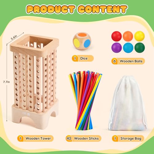Montessori Game juego de tablero en madera para niños miniatura 6