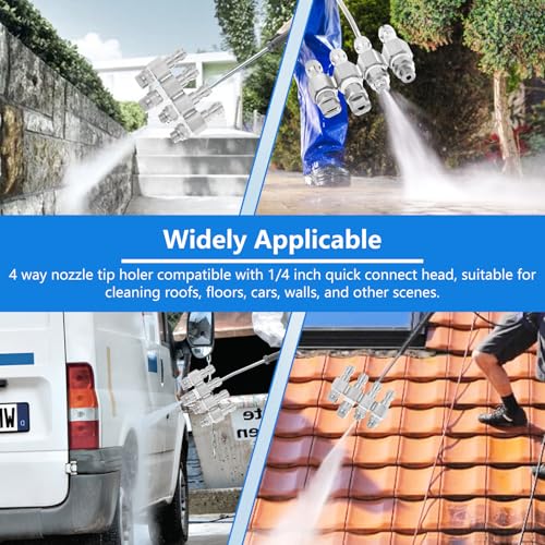 Image of 4 Way Rod Nozzle suitable for 4 GPM Rod Pressure Washer Nozzle