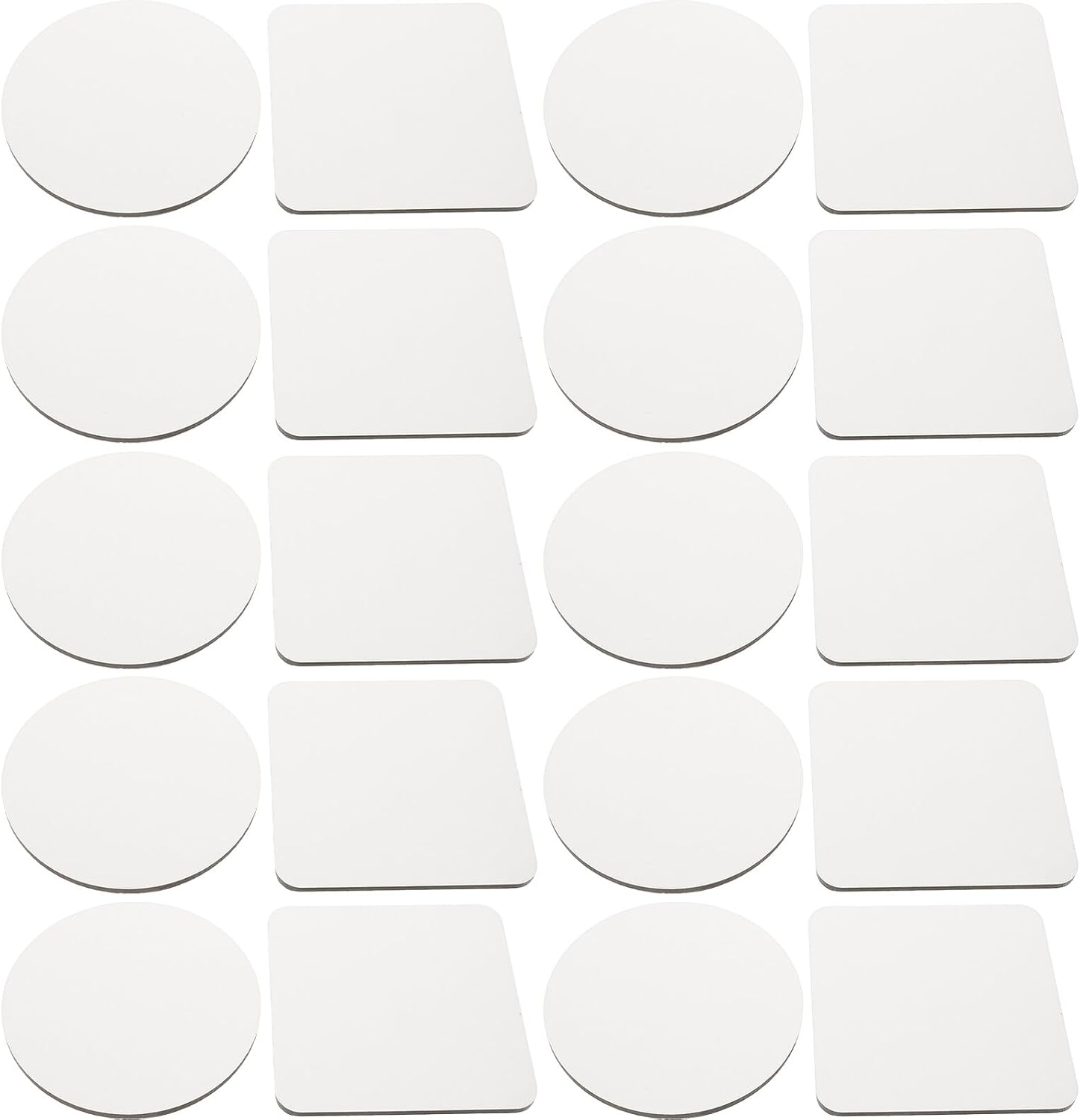 Gatuida 24pcs Sublimation Drink Coaster Blanks and Square MDF Wood Heat Transfer Blanks Bulk DIY Beverage Coasters for Home Bar Decor