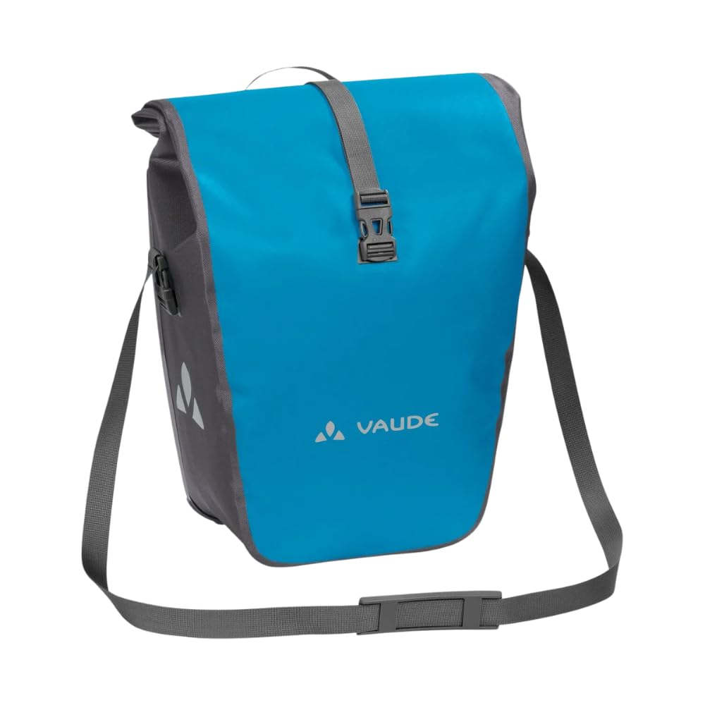 VAUDE Torba na bagażnik rowerowy Aqua Back Single 1 x 24 l w kolorze niebieskim, wodoodporna torba na bagażnik rowerowy, łatwy montaż, wyprodukowana w Niemczech