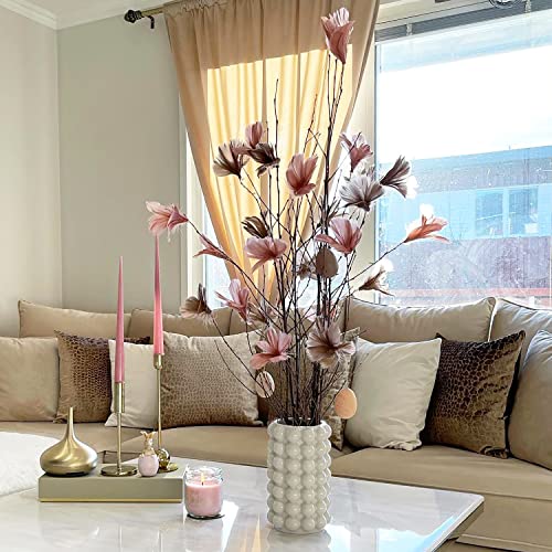 Yanwe1 Bubble Vase, Tall Vase, White Ceramic Vase, Modern Vase, Boho Vase, Decorative Vase, Modern Farmhouse Decor, Vase Decor For Living Room, Bedroom, Wedding, Entryway, Mantel, Fireplace, Office #TOP2