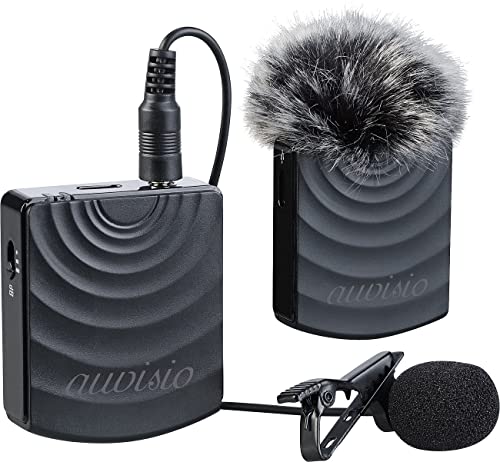 auvisio Lavalier: Digital Funkmikrofon & -Empf&auml;nger-Set, Klinke 2,4GHz, Reichweite 25m (Mikrofon Funk, Lavalier-Mikrofon, &Uuml;berwachung)