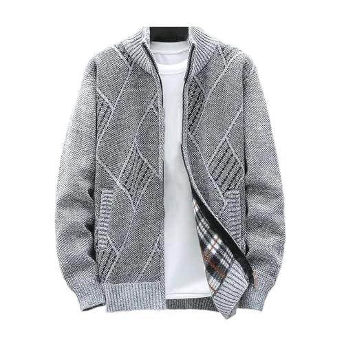 Cardigan tricoté chaud et épais à fermeture éclair pour l'hiver