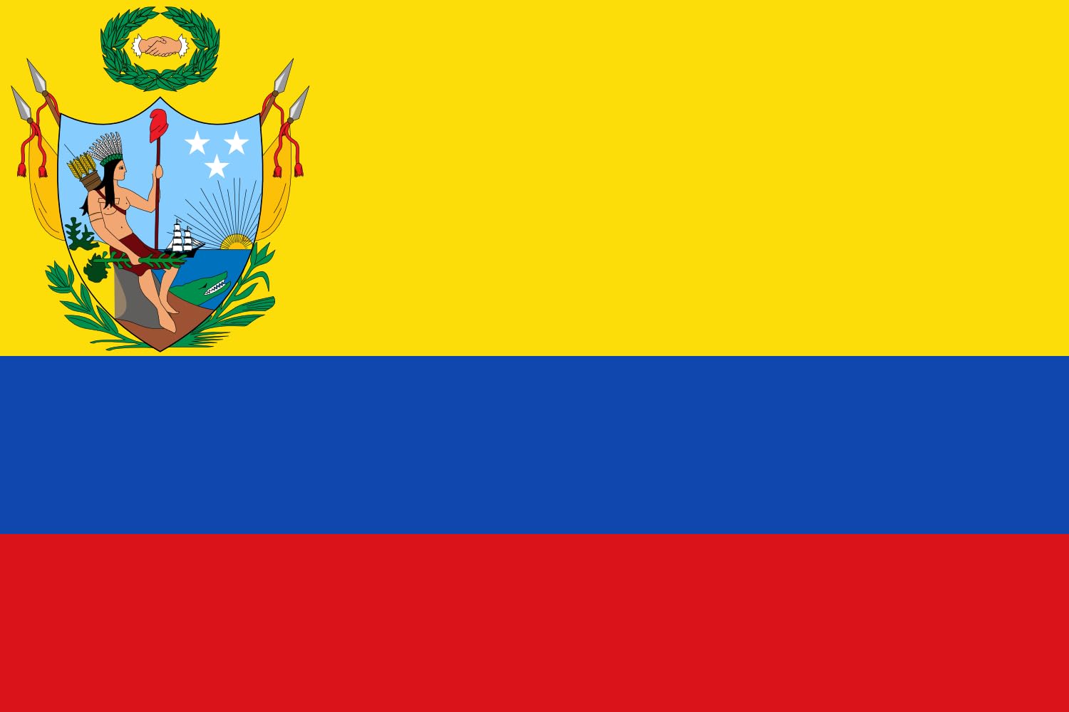 Drapeau Grande Colombie large pavillon historique tricolore république