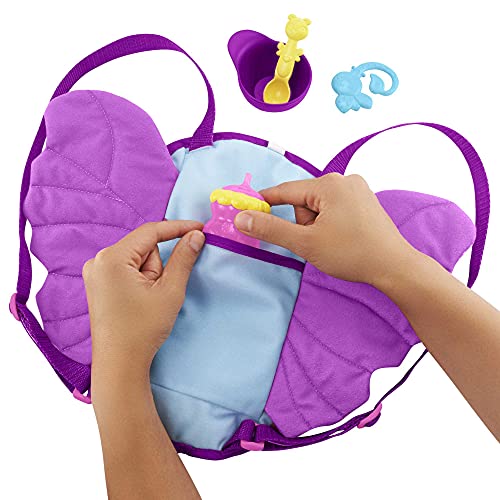 My Garden Baby HBH45 - Schmetterlings-Flügel Babytragesitz und Wechseltasche (27 cm) mit 5 Zubehörteilen, Spielzeug ab 3 Jahren – Bild 3