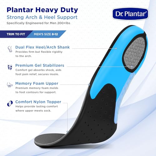 Plantillas resistentes para hombre, soporte y amortiguación miniatura 2