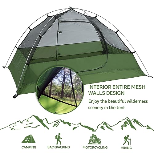 Image of Clostnature 1 /2 /3 /4 Person Lightweight Backpacking Tent, Easy Setup Tent