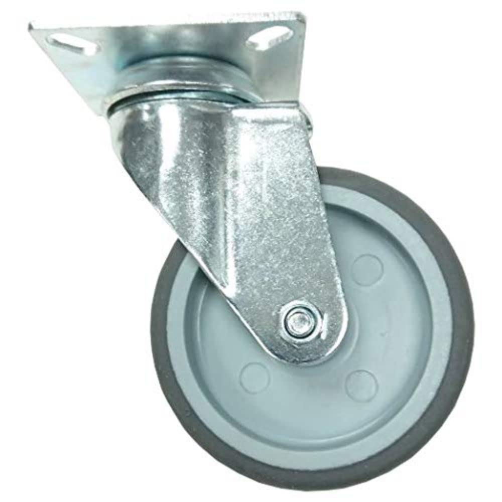 Merriway BH07008 (4 Pcs) Set of 4 Swivel Castor Wheels TPR Heavy Duty, 2 x Without Brake, Max 360kg 100mm (4 inch) - Pack of 4 Pieces