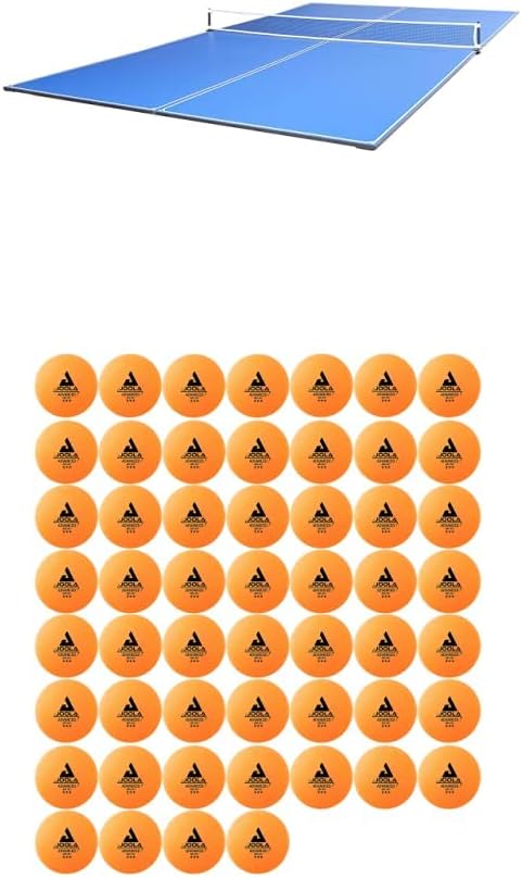 JOOLA Tetra - 4 Piece Ping Pong Table Top for Pool Table + JOOLA Training 3 Star Table Tennis Balls
