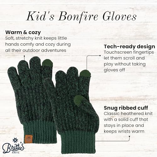 Britt's Knits Kid's Bonfire Gloves Rib Knit Gloves for Boys and Girls2