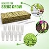 Windspeed 202Pcs Rockwool Planting Cubes Set 1 Inch, 100P Rockwool Starter Plugs with 100P 1.5 in Hydroponics Net Cup 2 Tweezers Rockwool Cubes for Hydroponics Rooting,Starting Seeds,Clone Plants #5