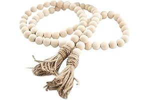 Farmhouse Beads Rustic Garland with Tassels