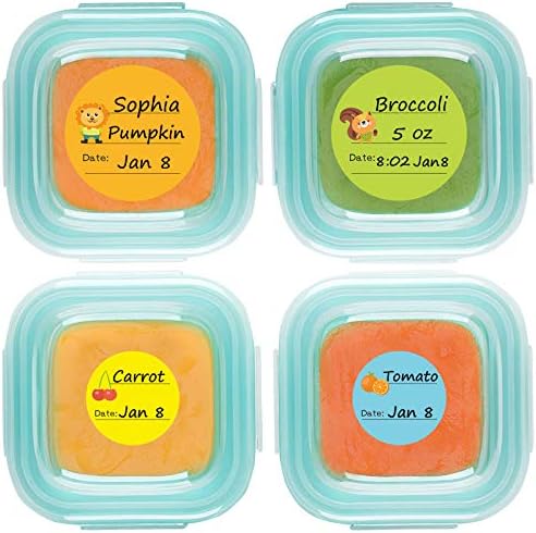 Baby Food Labels, Removable Write-On Date Labels for OXO Good Grips POP Containers, Great for Daycare, Pack of 90