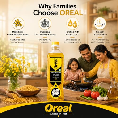 Image of Oreal Yellow Mustard Oil, 1 Litre