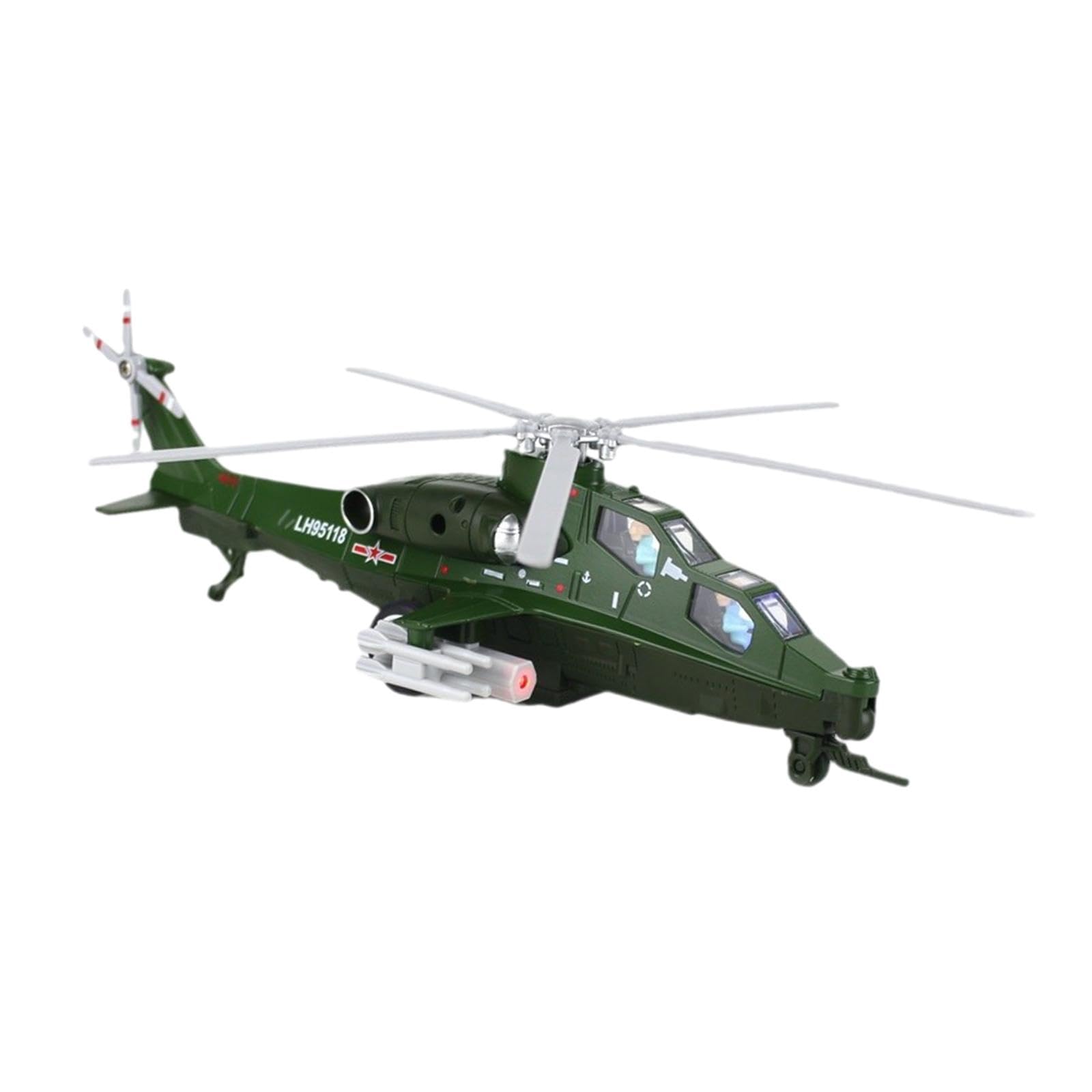 Sharplace de Juguete con Luces Y Sonidos para Juegos de Imitación, Exhibición de Escritorio, Avión de Juguete con Mecanismo de Retroceso, Avión de T, Verde