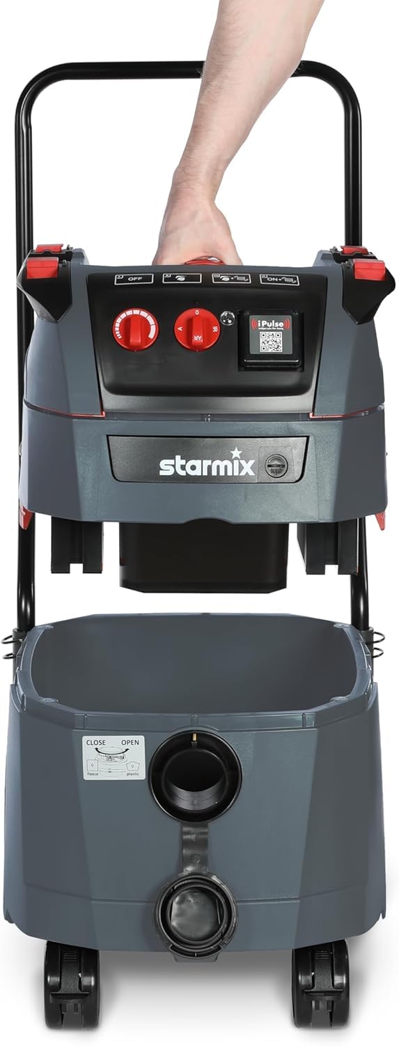 starmix iPulse L-1635 Top – Aspirateur Industriel, Classe de poussière L, 280 mbar, 75 l/s, 35 l – Nettoyage Automatique du Filtre, 5 m de Tuyau, kit d'accessoires