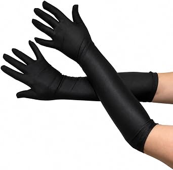jokeshop Ladies Long Satin Gloves Opera Evening Princess 1920's Party Fancy Dress Prom