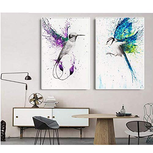 Modulaire décor à la maison mur art oiseaux sur toile impression HD