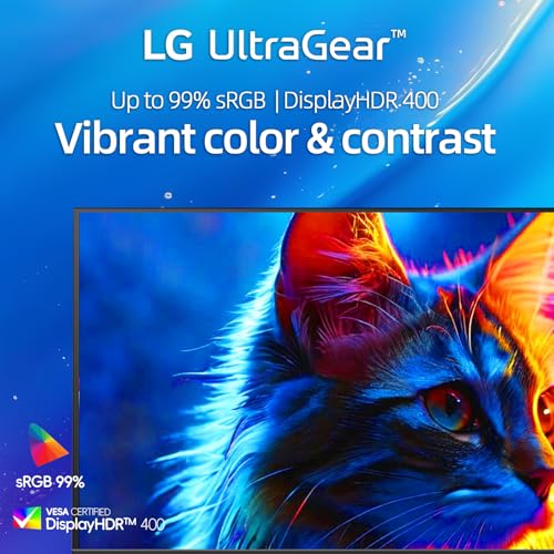 Image of LG 27 inch Ultragear QHD Gaming Monitor, 300Hz, 1ms, NVIDIA G-Sync, AMD FreeSync Premium, VESA DisplayHDR 400, DisplayPort, HDMI 2.1, USB Type-C, Tilt /Height /Swivel /Pivot Adjustment Stand, Black