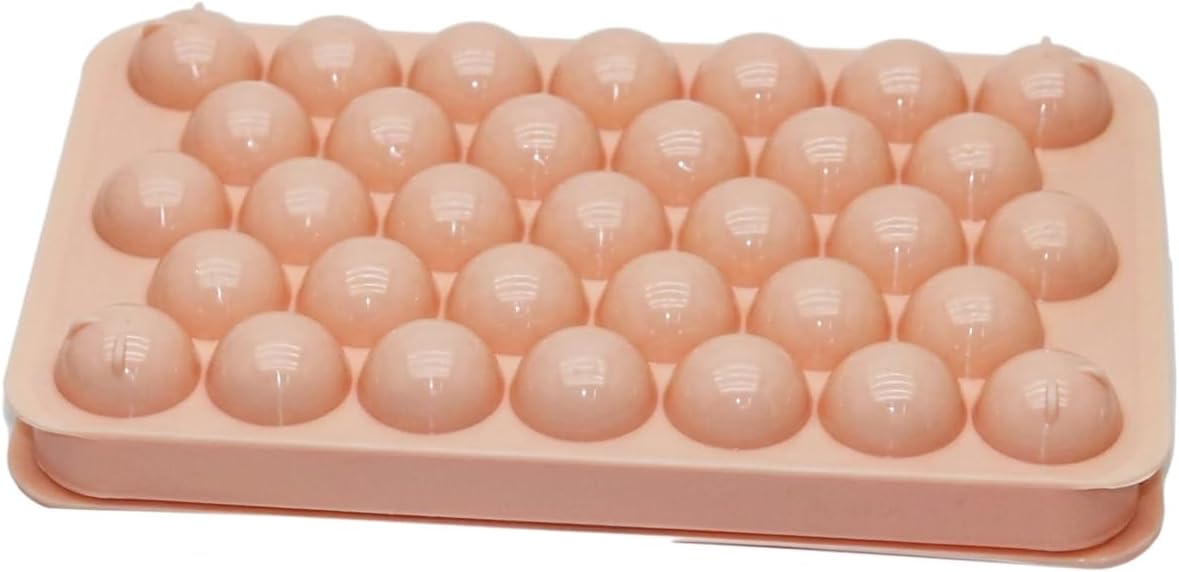 Mini Top Şekilli Buz Kalıbı, Renkli Plastik, 33 Bölmeli