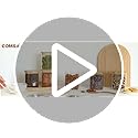 ComSaf 0.8 Qt Glass Food Storage Jars Set of 6, Clear Storage Containers with Airtight Lids, Pantry Organization Jar, Spice Jar, Blooming Tea, Oat, Coffee and Sugar Container, Canister Set for Kitchen