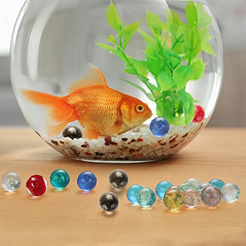 image for Skylety 20 Pieces Large Marbles Glowing in The Dark Handmade Glass Mar