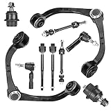 Front Upper Control Arms w/Ball Joints & Front Lower Ball Joints Suspension Kit for 2005-2010 Dodge Dakota, 2011 Ram Dakota, 2006-2009 Mitsubishi Raider (10PCs)
