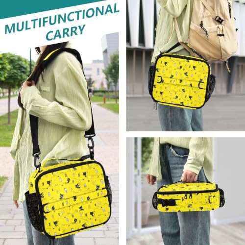 Lonchera térmica reutilizable impermeable con correa para el colegio 3