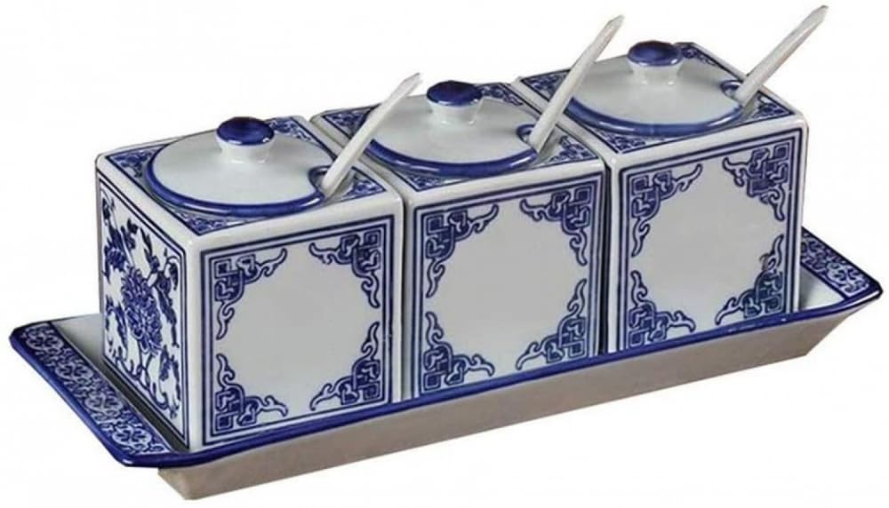 Słoiki na przyprawy pudełko ceramiczna sól sos pudełko na przyprawy zestaw domowy sos ocet garnek butelka oleju kombinacja łyżka oleju pikantny sos słoik przybory kuchenne