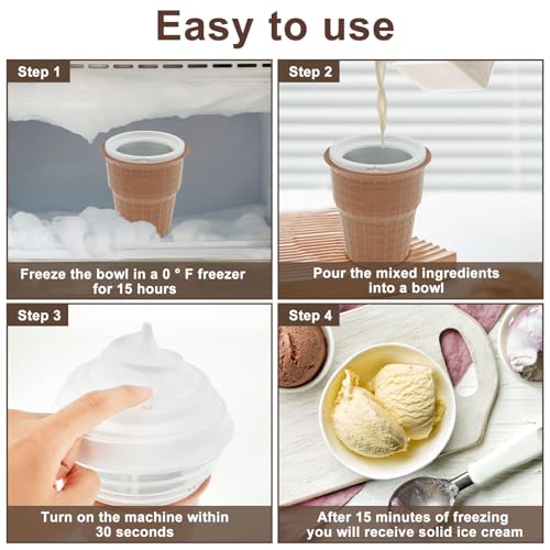 Slushy Maker, Eiscreme-Maschine für Kinder mit Löffel, 450 ml, USB-Ladegerät, wiederverwendbar, Frozens Squeeze Cup aus Silikon, Quick Frozen Becher, Slushy Eisbecher für DIY Zuhause – Bild 5