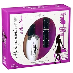 Christine Arbel Paris Coffret Mademoiselle Arbel à New-York Eau de Toilette Femme avec 1 Vaporisateur de Sac Parfum fabriqué en France