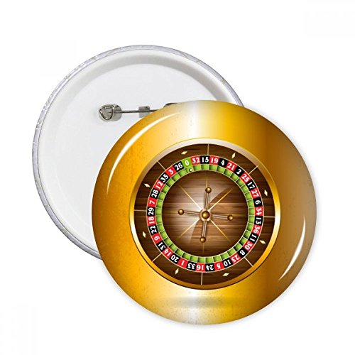 Badge rond Casino Turntable DIYthinker L pour customiser les vêtements