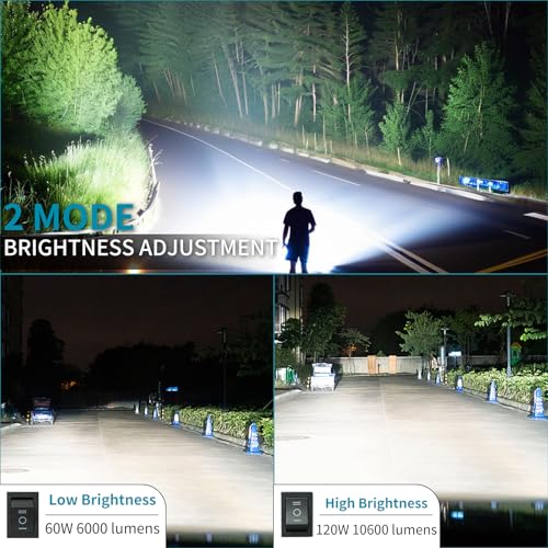 Image of Cordless LED Work Light for Makita 18v Battery, Portable Flood Lights 120W Spotlight Compact Lighting 10600LM with Type C & USB Fast Charging for Camping, Hiking, Fishing,Power Failure,Workshop