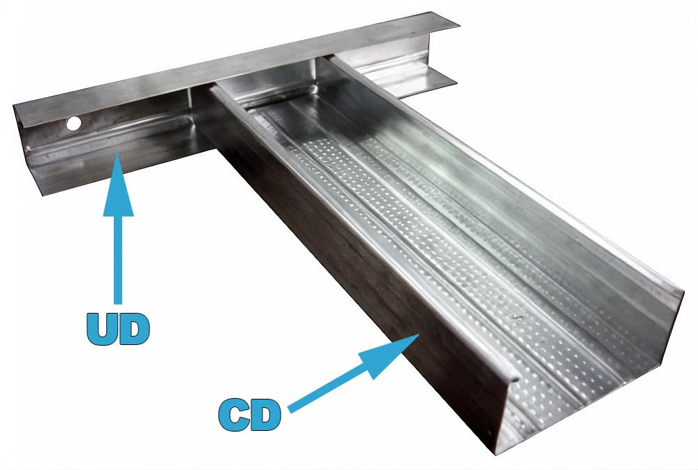 CD Profil 60/27 mm für Trockenbau – 48x Deckenprofile je 3,0 m – CD Profil für abgehängte Decken – verzinktes Stahlblech 0,6 mm – Metallprofil für Ständerwerk